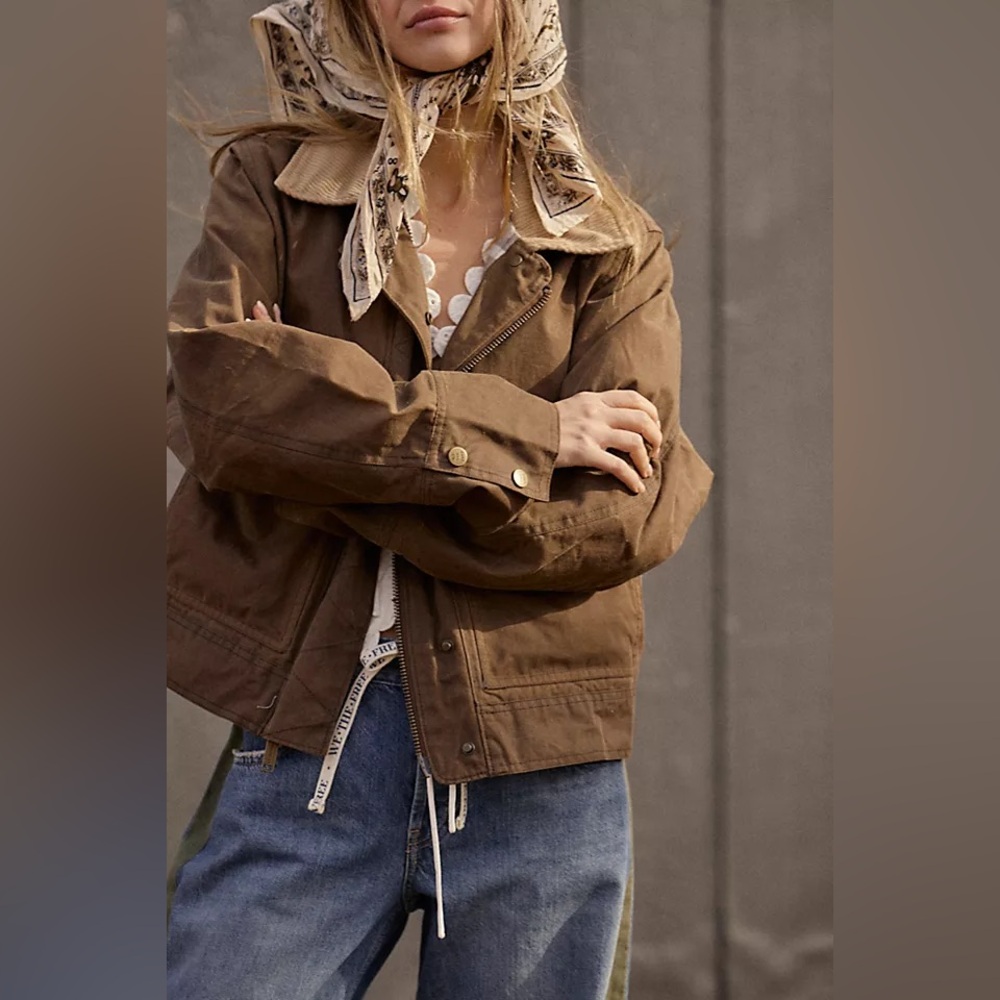 NWOT Free People Suzy Wax Jacket